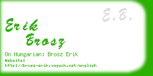 erik brosz business card